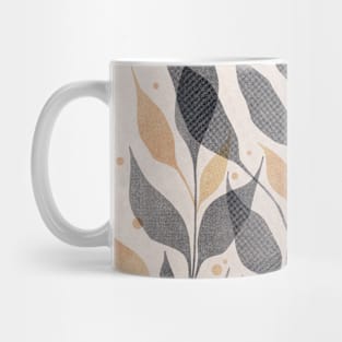 Neutral Boho Art Print, with plants Mug